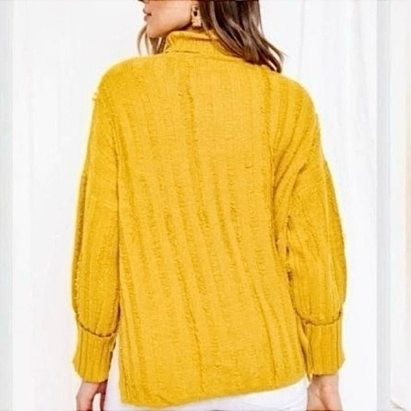 Yellow Turtleneck Sweater - Picture 7 of 9